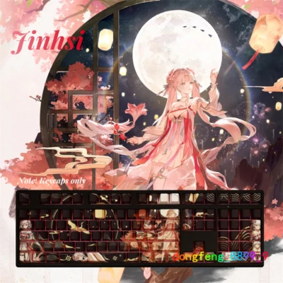 Wuthering Waves Jinhsi Keycap Translucent Side Engraved Cherry MX 108 Keys Gifts - Image 1 of 4