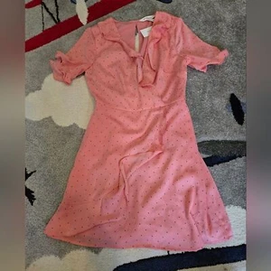 NWT BCBGeneration Watermelon Polka Dot Ruffle Mini Dress Size XXS - Picture 1 of 8