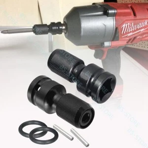 Adaptador de enchufe de unidad de 1/2" a 1/4" de 2 piezas para LLAVE DE IMPACTO portabrocas hexagonal convertible - Imagen 1 de 10