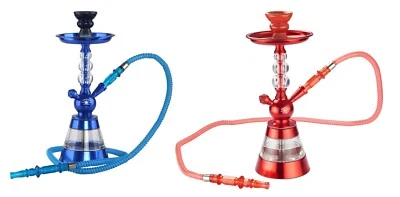 Shisha Wasserpfeife Hookah Schlauch Nargile Glas 37 cm oriental Set Metall  - Bild 1 von 3