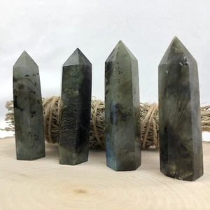 Labradorite Stone Healing Crystal Pyramid Tower Wand Point Obelisk Rock - Picture 1 of 7