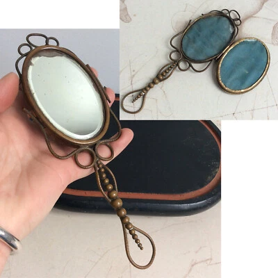 Petit Miroir Face A Main Ouvrant Cache à Secrets XIXè - Victorian Mirror 19thC - Photo 1/4