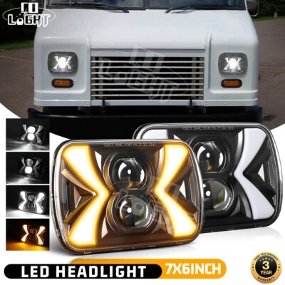 For Freightliner MT-35 MT-45 MT-55 Stepvan DOT 5x7" LED Headlight Hi Lo Beam DRL - Image 1 of 4