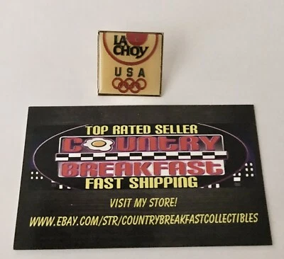 Vintage Team USA Olympics La Choy Canned Foods Olympic Games Hat Lapel Pin Nice - Image 1 of 2