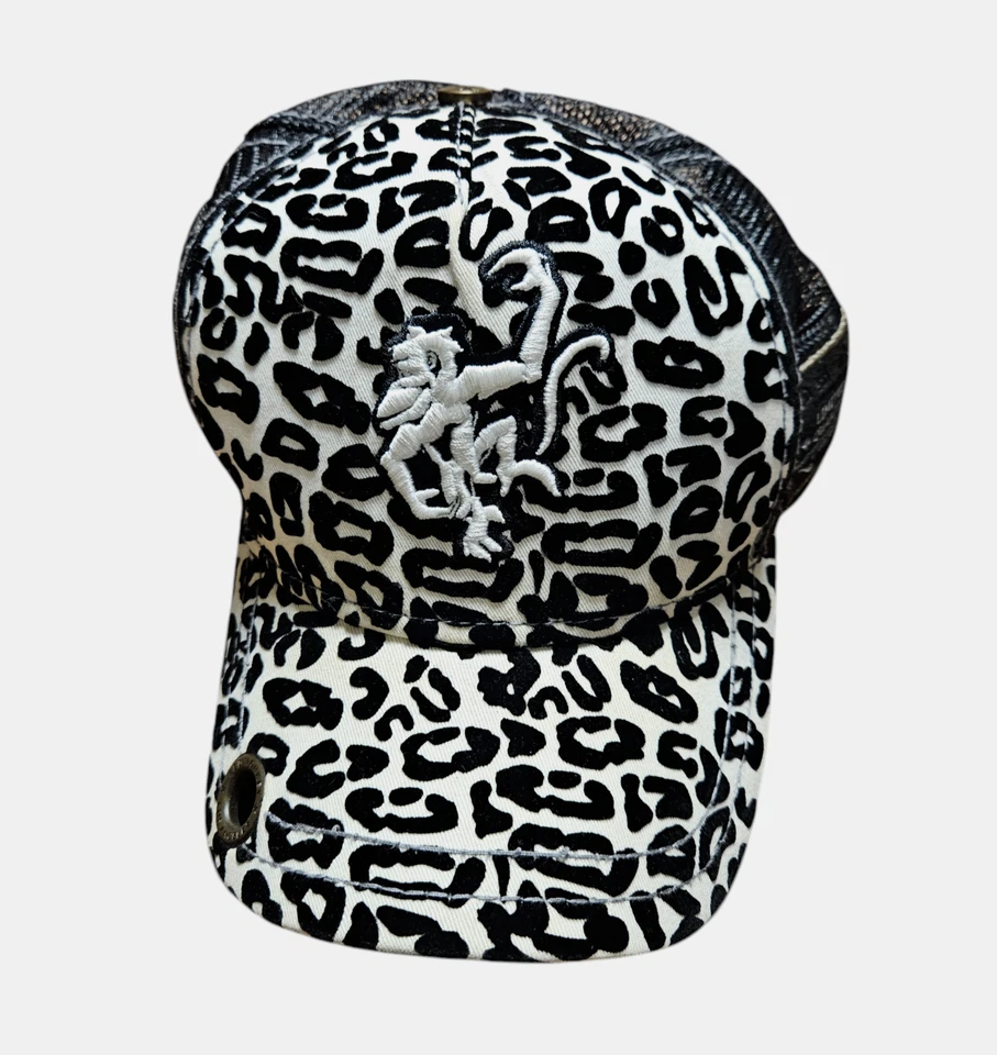 Gorra de camionero Red Monkey Los Angeles con logotipo estampado de leopardo en relieve para hombre Foto 1 de 4