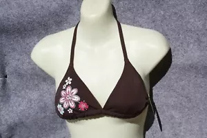 BIKINI PARTE SUPERIOR TRIÁNGULO TALLA 36 A/B MARRÓN CON ESTAMPADO DE BUFFALO PADS - Imagen 1 de 1