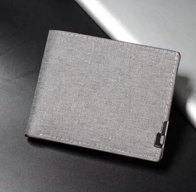 Grey Denim Bifold Wallet - Image 1 of 4