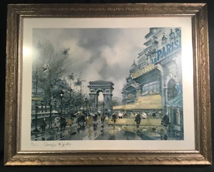 Champs Elysees am Arc de Triomphe von Maurice Legendre gerahmt in Palm Beach - Bild 1 von 8
