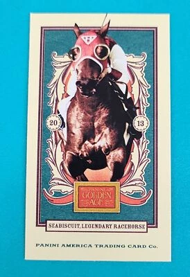 Mini tarjeta Seabiscuit 2013 Panini Golden Age American Caramel Blue Back #48 F9 Foto 1 de 2
