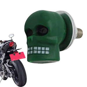 Motorcycle License Plate Frame Bolts 2PCS Anti-Theft Screw Caps Bolts Green - Picture 1 of 9