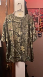 Vintage Y2K Mossy Oak Shirt Men's 3XL Green Camo Break Up Infinity - Picture 1 of 3
