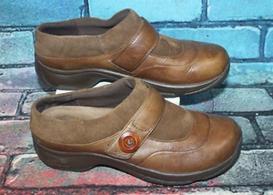 Dansko Kaya Clog Mules Shoes Womens 39 Button Leather Brown 5415457800 T1-11 - Picture 1 of 6