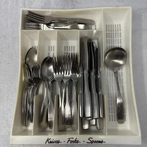 Vintage Oneida PAUL REVERE Community Stainless Flatware 60pc Set Gravy Ladle - Picture 1 of 4