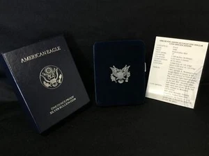 American Silver Eagle 1998 a prueba caja OGP con certificado de autenticidad y sin moneda - Imagen 1 de 1