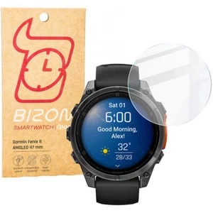 Gehärtetes Glas für Garmin Fenix 8 AMOLED 47 mm Bizon Hartglas Schutzglas Glas - Zdjęcie 1 z 5