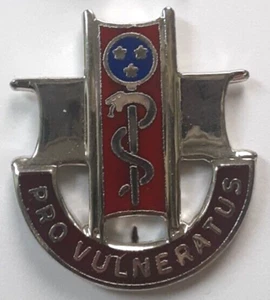 US Army 300th Combat Support Hospital Unit Crest 'Pro Vulneratus' Pin DUI NOS - Picture 1 of 3