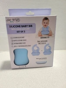 Silicone Baby Bib 2 Pack - Picture 1 of 6