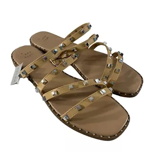Hollis Size SZ 9 Embellished Slide Sandals A New Day Tan Women's Studded Studs - Picture 1 of 5