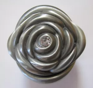 Forever Purple Rose In a Rose Shaped Pewter Jewelry Box Valentine's Day Gift - Picture 1 of 8