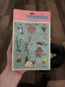 Vintage 1986 Looney Tunes Warner Bros Hallmark Stickers Bugs Speedy Daffy WB NEW - Picture 1 of 2