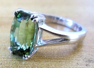 Top Qualität Vintage Sterlingsilber natürlicher brasilianischer Turmalinring Größe 7 - Bild 1 von 5