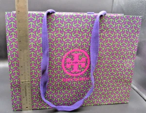 Tory Burch Large Shopping Paper Gift Bag 16"L x 12"H x 6"W Purple Green Pink Fab - Picture 1 of 6