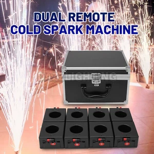 PAIDUN Cold Spark Firework Machine Sparkler 8 Base Shooter Remote Control Case - Picture 1 of 8