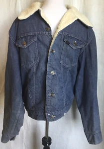 Vintage Sears Roebuck Sherpa Lined Denim Jean Jacket Men’s Size 40 R Yellowstone - Picture 1 of 12
