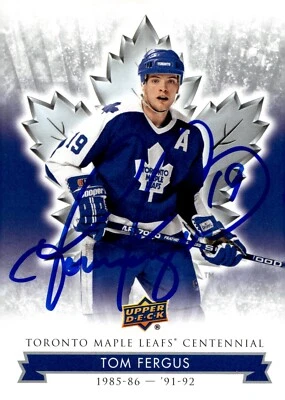 Tom Fergus - Signed 2017 Toronto Maple Leafs Centennial Card #75 - Image 1 of 2