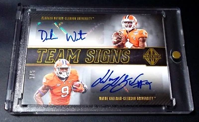 (#1/5) SP Rc Deshaun Watson Auto Wayne Gallman Auto 2017 Rookie Signed Autograph - Image 1 of 4