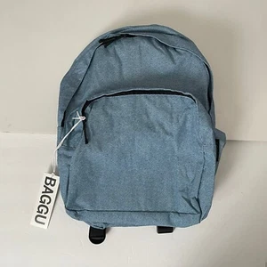 Mochila Baggu grande de nailon en denim digital nueva con etiquetas - Imagen 1 de 2