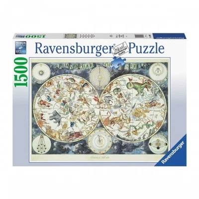 PUZZLE ravensburger MAPPA DEL MONDO DI ANIMALI FANTASTICI original quality 1500  - Immagine 1 di 2