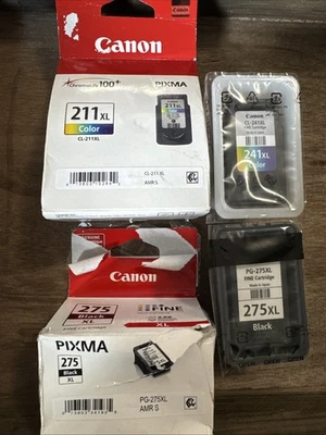 Cartuchos de tinta de color Pixma 275XL negros y 211XL PIXMA S&H originales OEM Foto 1 de 4