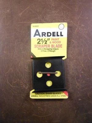 Hoja rascadora de repuesto de 4 bordes de pintura y madera de 2,5" Ardell USA 44-8001 de colección NOS Foto 1 de 4