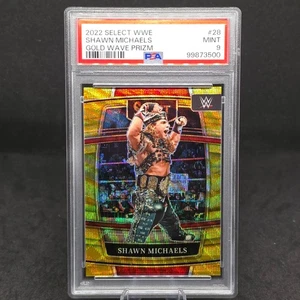 2022 Panini Select WWE SHAWN MICHAELS Gold Wave /10 #28 PSA 9 - Picture 1 of 2