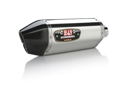 Yos. R77D Slip-On Exhaust S.S./Carbon Silver Fits 11-24 GSXR600/750 1160023520 - Image 1 of 2