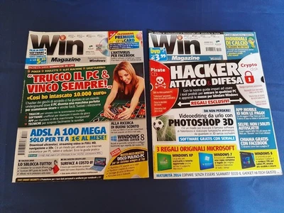 WIN MAGAZINE Coppia Riviste Vintage Informatica Retrocomputer APR 2013 GIU 2014 - Immagine 1 di 4
