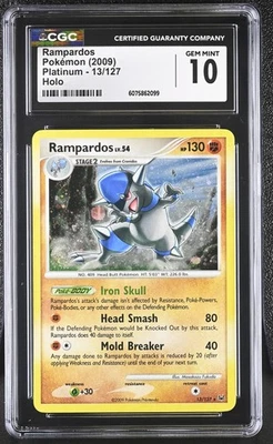 CGC 10 GEM MINT Rampardos 2009 Platinum 13/127 Holo Pokemon Card - Image 1 of 2