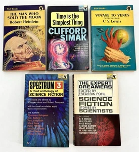 Vintage PAN SCIENCE FICTION Paperbacks Job Lot x 5 - The Man Who Sold The Moon - Picture 1 of 18
