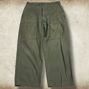 Vintage Vietnam Era Army Trousers OG-107 Sateen Type 1 Hose Size 36x29 (33x28) - Bild 1 von 8