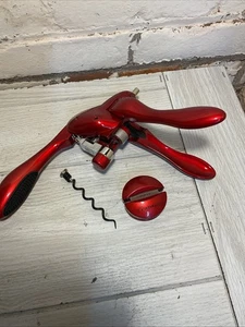 Original Rabbit Corkscrew By Metrokane Red With Foil Cutter - Picture 1 of 7