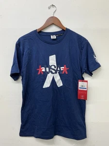 Spyder Boys Size XL USA Haze Ski Team Short Sleeve Tee Shirt Indigo Color NWT - Picture 1 of 9