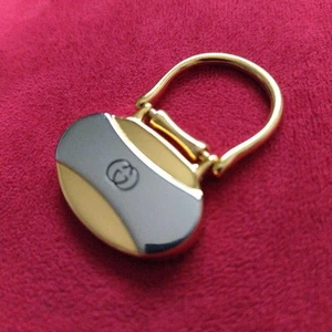 GUCCI Key holder Key ring Key chain Bag charm AUTH logo Rare Gold GG F/S USED - Picture 1 of 7