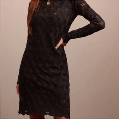 Vestido cintilante Finders Keepers crochê transparente feminino festa de férias tamanho M novo com etiquetas - Imagem 1 de 4