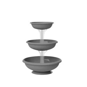 Fioriera verticale Kit 3 Ciotole - Fontana - D.50x64h cm - Grigio - Bama - Foto 1 di 5