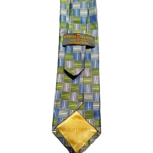 Robert Talbott Men's Best Of Class Tie Green/Blue Silk - Picture 1 of 5