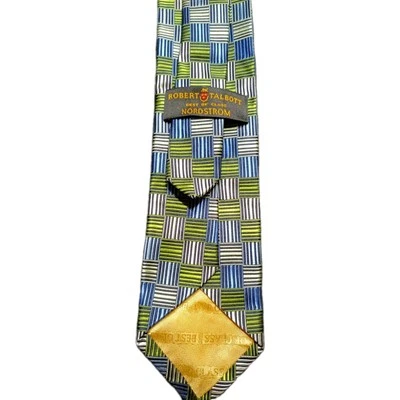 Robert Talbott Men's Best Of Class Tie Green/Blue Silk Foto 1 de 4