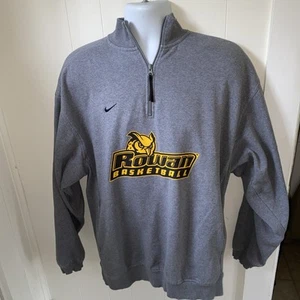 Nike Sweatshirt Mens L Gray Rowan Basketball Fleece LS 1/4 Zip Pullover - Picture 1 of 7