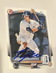 Kevin McGonigle Tigers Baseball Autographed Signed 2025 1st Bowman Card - Picture 1 of 2
