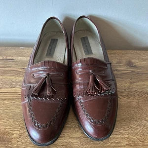 Stacy Adams Herren Leder Schuhe 23374-03-SY Braun Runde Zehen Halbschuh Slipper - Bild 1 von 7